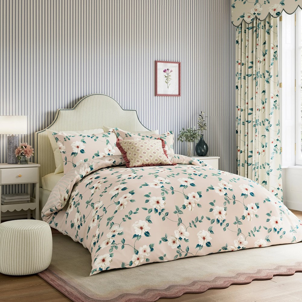 Poets Rose Bedding by Sanderson x National Trust in Blush Pink